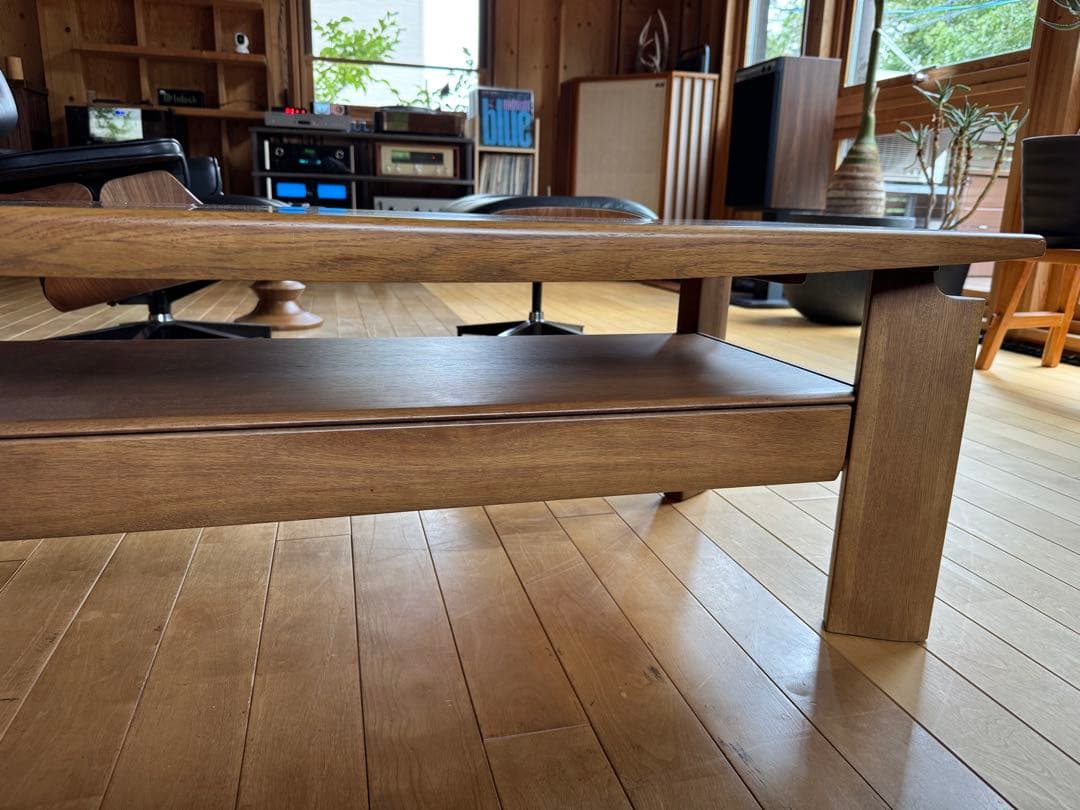 木製センターテーブル 引き出し付き カリモク