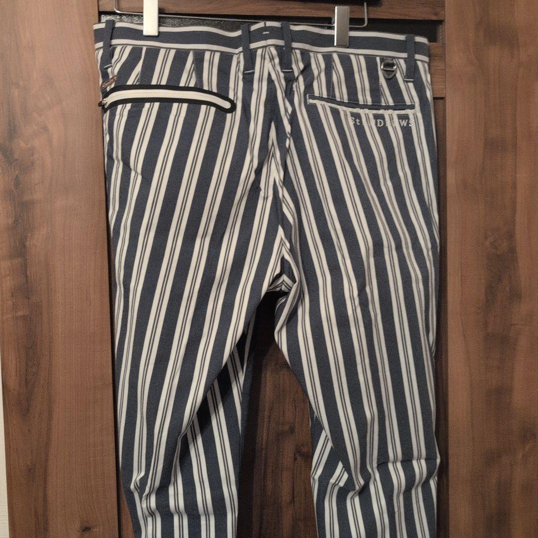 新品 st ANDREWSゴルフレジメンタルストライプパンツメンズL
