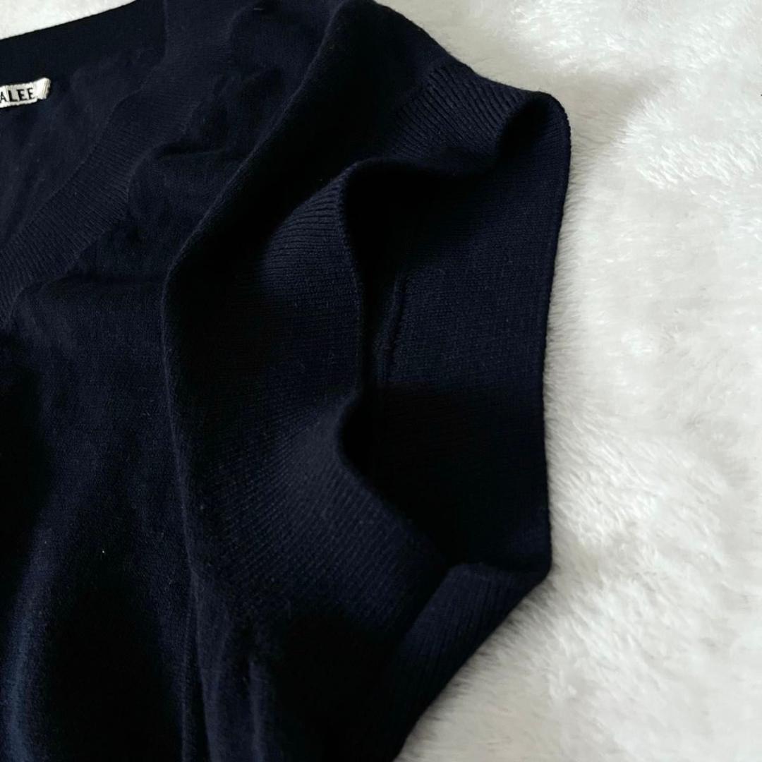 AURALEE オーラリー　カシミヤハードツイストベスト ネイビー　紺　1