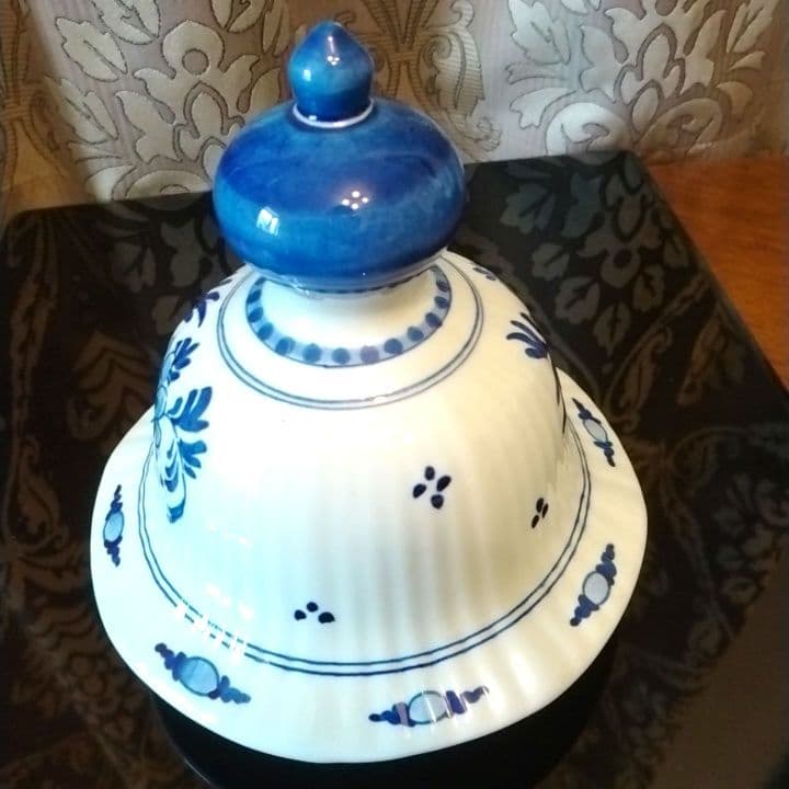 専用になりますヴィンテージ　オランダ　国立デルフト陶器工房製品　蓋付き花器　1点