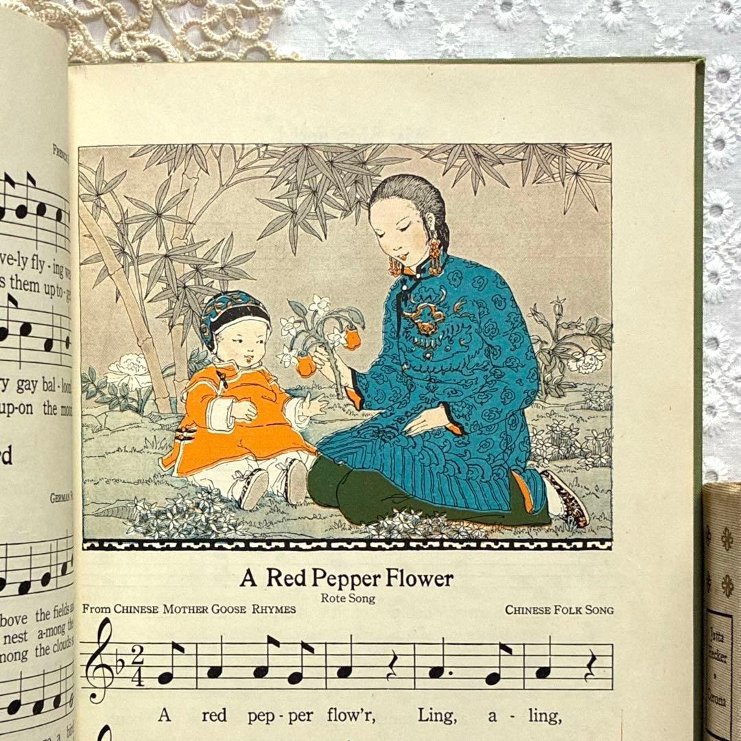 RV75 洋書古書 ヴィンテージ音楽教本 楽譜絵本