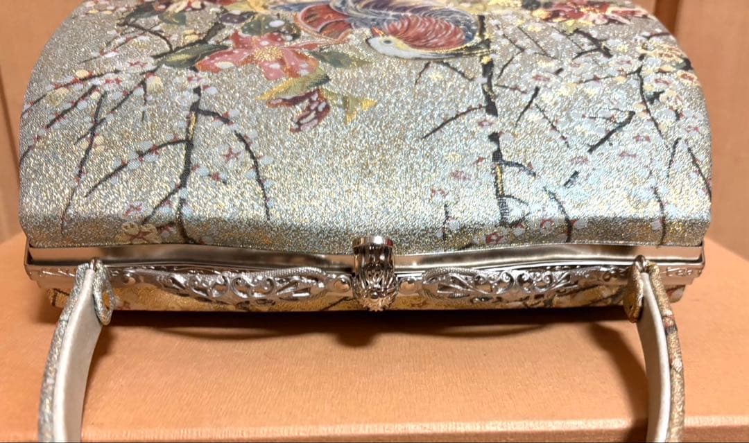 和装バッグ＆草履セット　表裏で異なるバッグデザイン　フリーサイズ