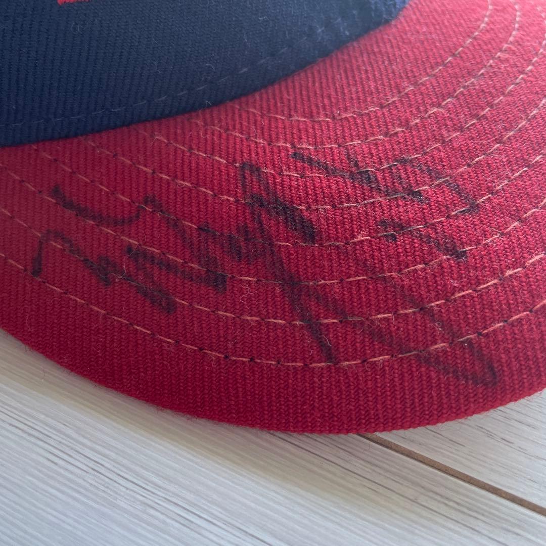 WBC日本代表 新井貴浩サイン入りキャップ ネイビー/レッド