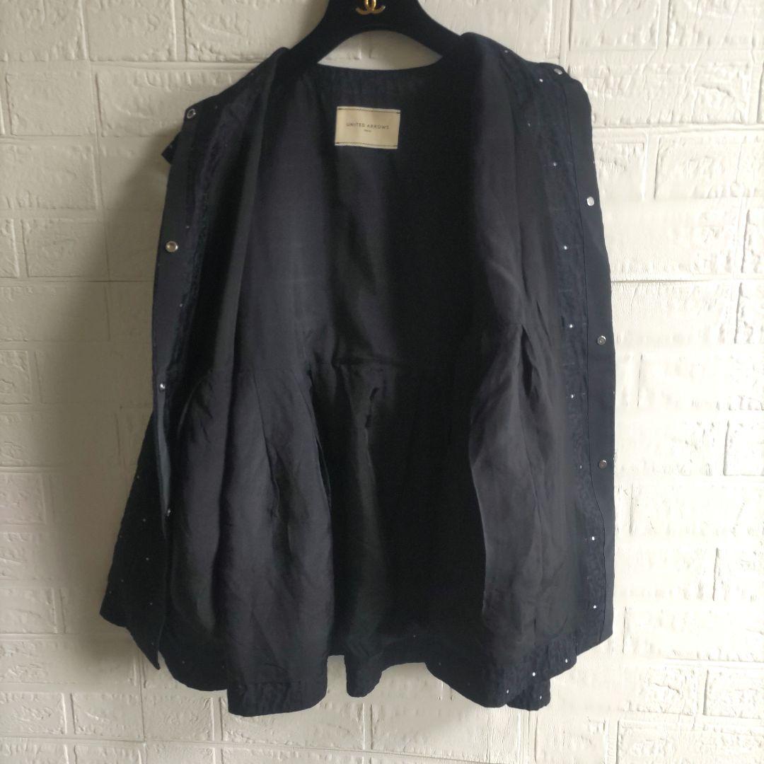 専用✨UNITEDARROWS 　エアリードットジャガード ベスト　ジレ　紺色