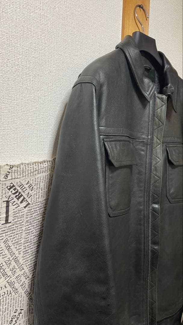 x*v様 BANANA REPUBLIC ラムレザー アクションプリーツ　ダブル