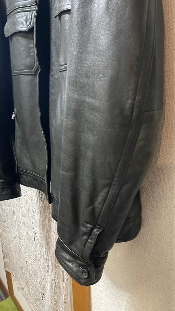 x*v様 BANANA REPUBLIC ラムレザー アクションプリーツ　ダブル