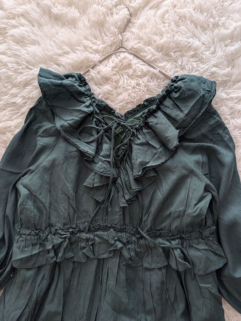 Tnewties トゥエンティーズ フリル ロングワンピース 大きいサイズ M