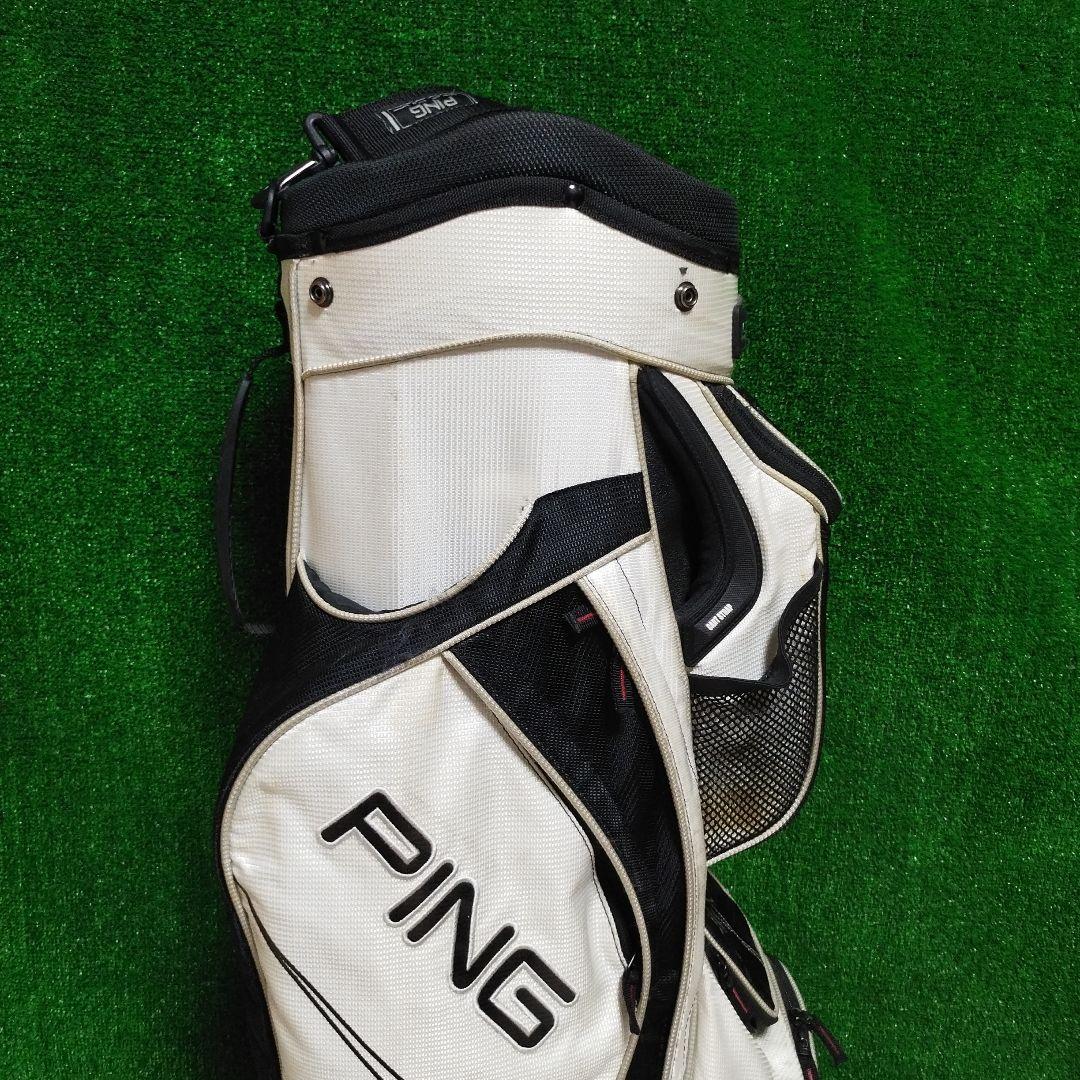 PING キャディバッグ ホワイト ブラック ※状態考慮