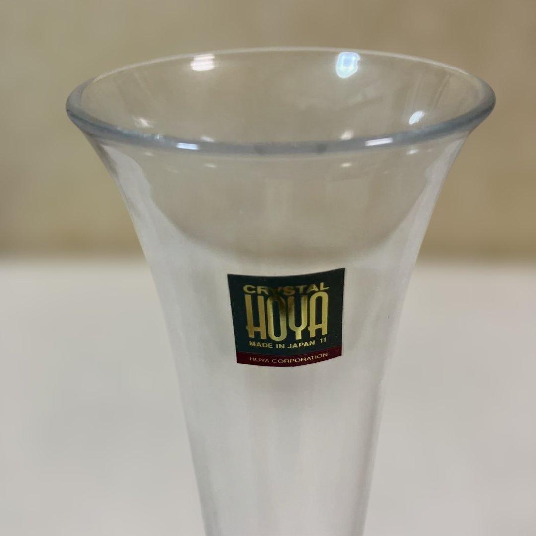 HOYACRYSTAL 透明ガラス 一輪挿し