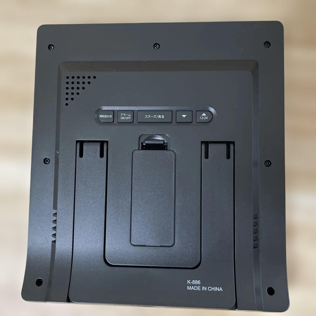 藤井聡太さん　デジタル置時計 シルバー