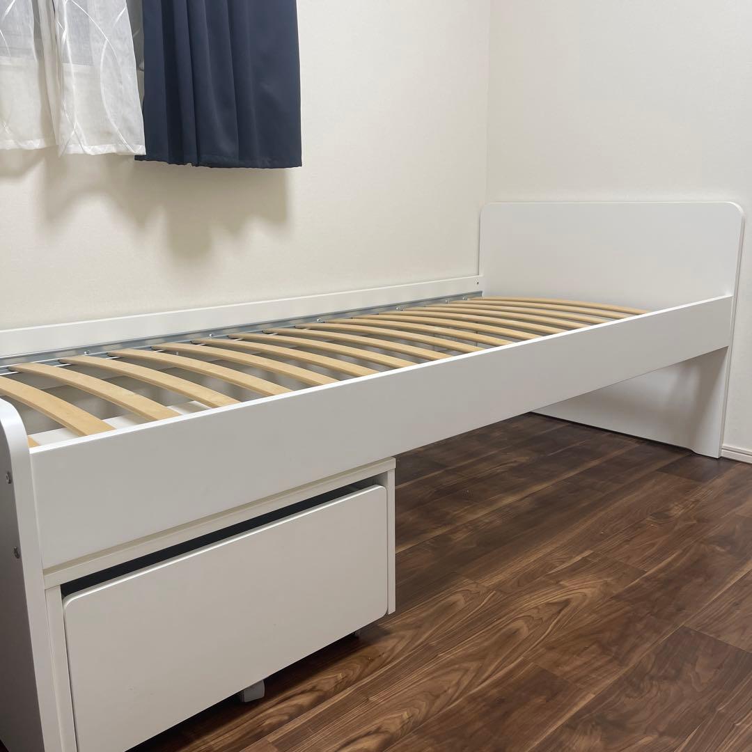 【引取り限定】IKEA シングルベッドフレーム 収納 マットレス