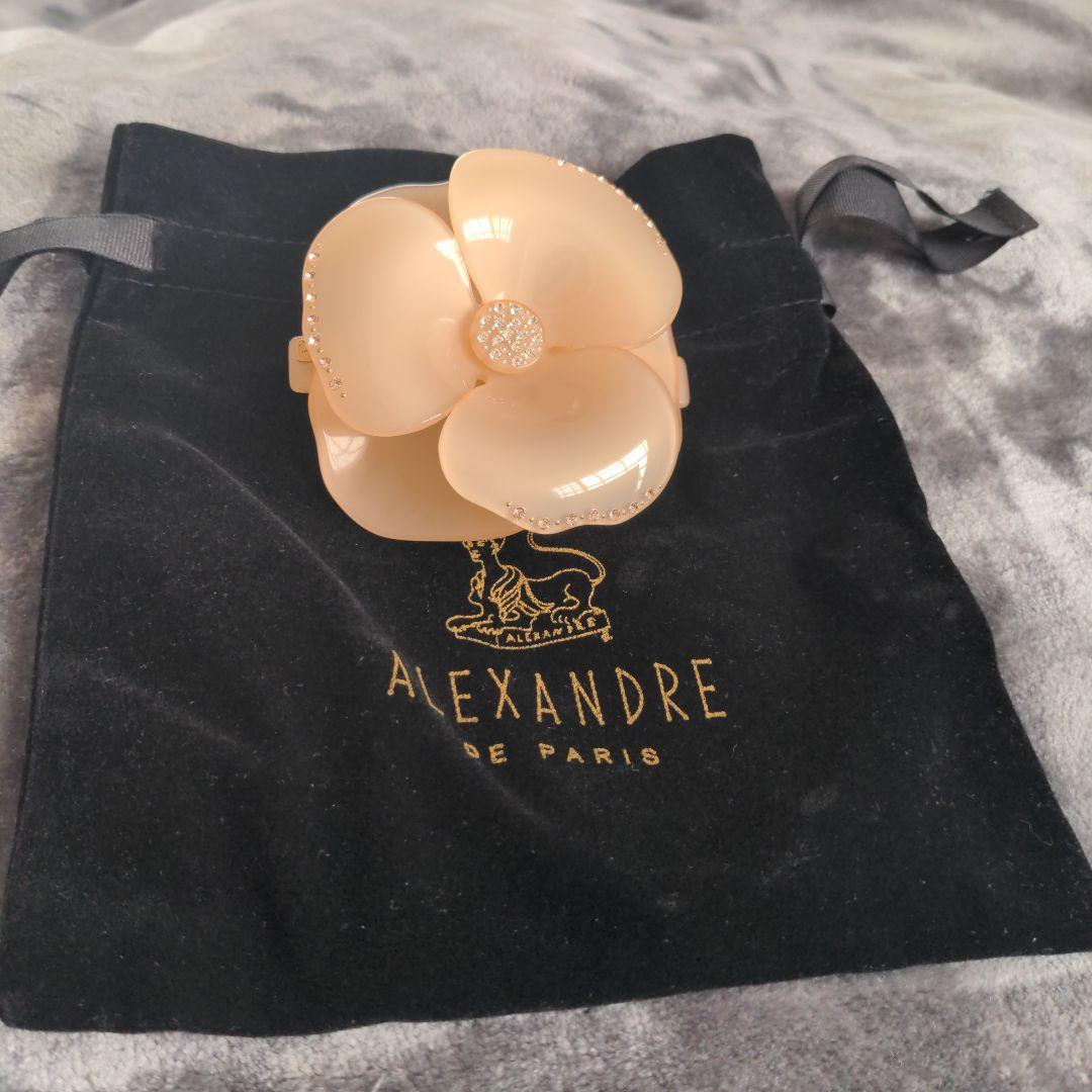 ALEXANDRE DE PARIS 大 ベージュ カメリアバレッタ