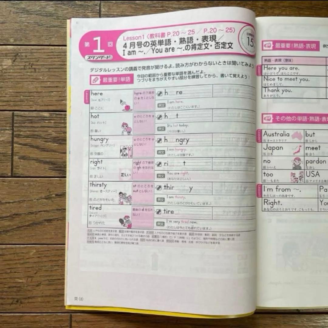 進研ゼミ中学講座 中2 参考書・問題集セット 電子機器付　一年分