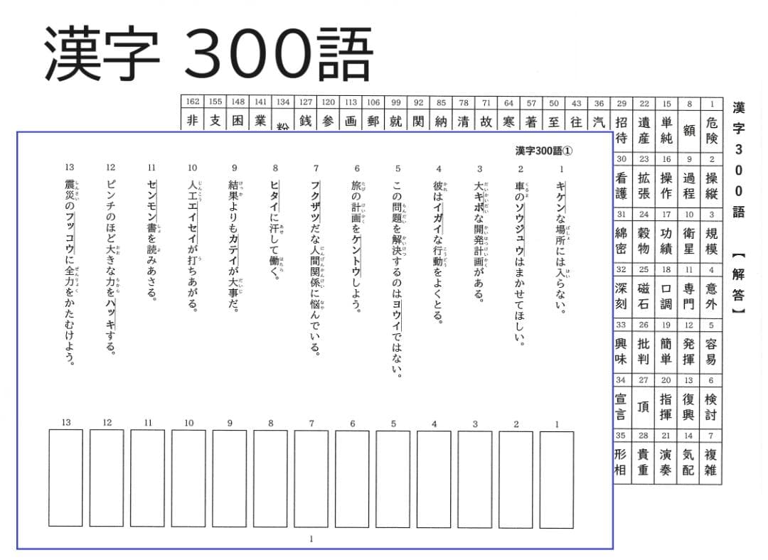 NEW☆カット済【中学受験】国語 知識編 暗記カード/練習帳・演習問題 7点 i
