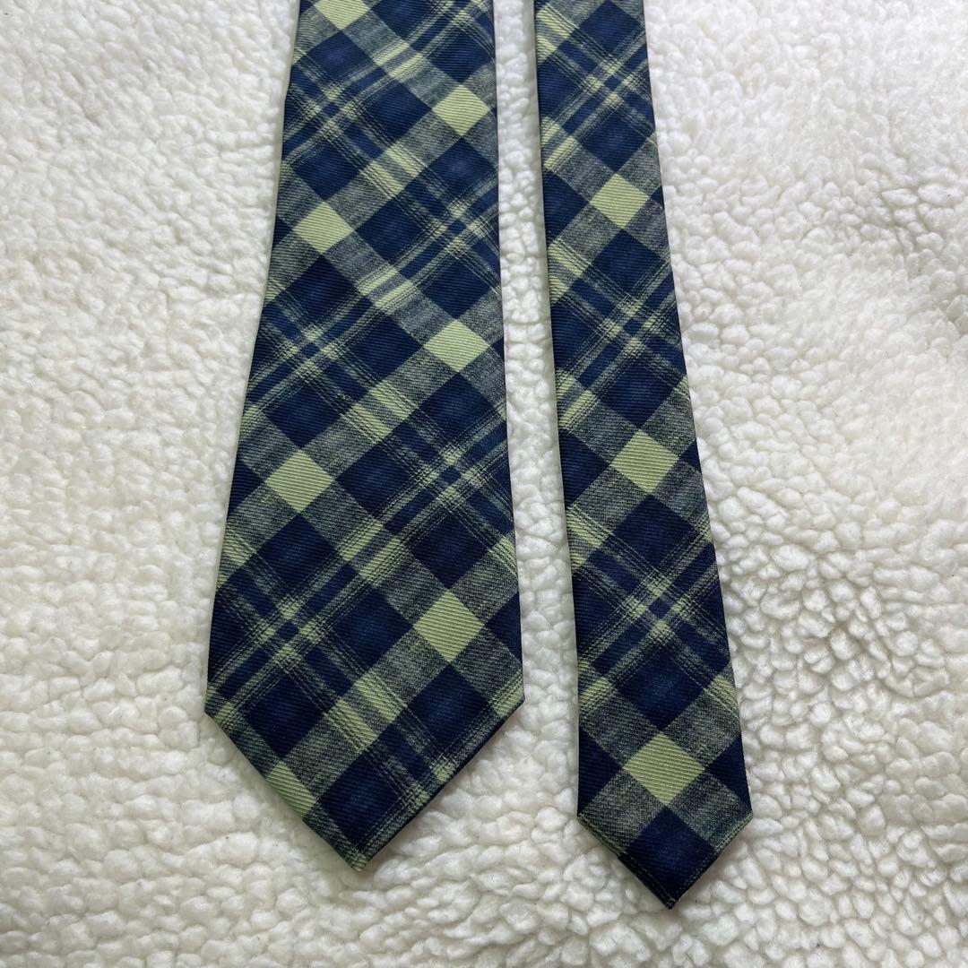 【極美品✨】リヴェラーノ&リヴェラーノ オンブレチェック 青緑 絹 イタリア製