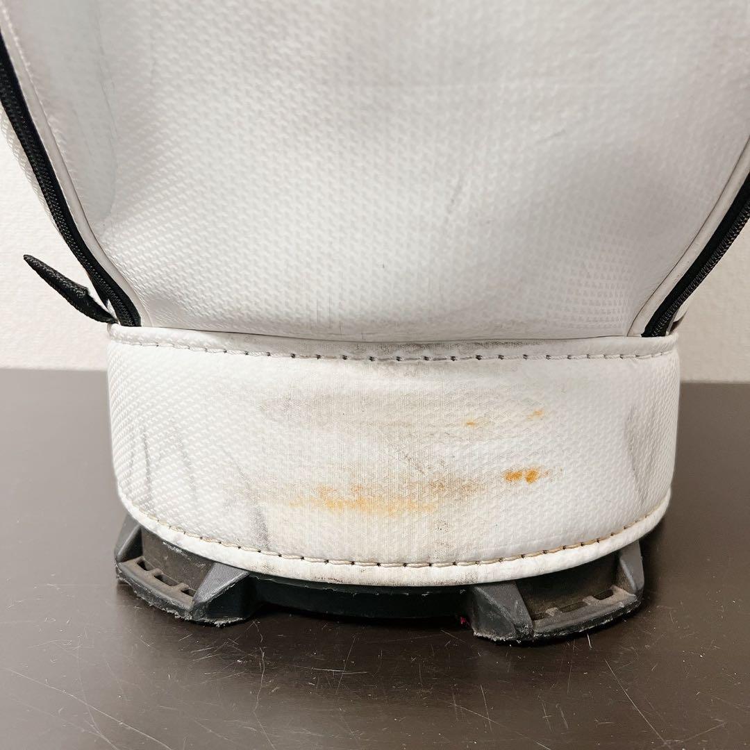 ルコック ゴルフバッグ 9型 47インチ対応 6分割 ホワイト キャディバッグ