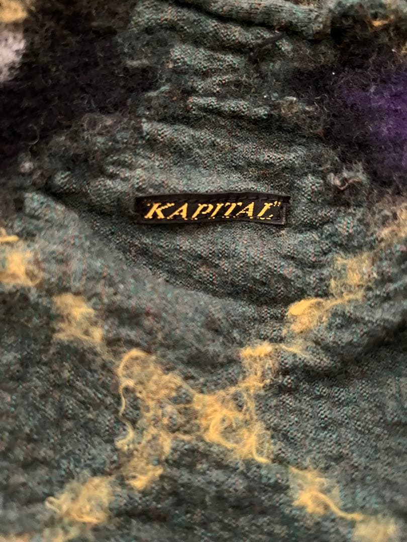 KAPITALキャピタル 圧縮ウール ドルマンスリーブコート　ポンチョ