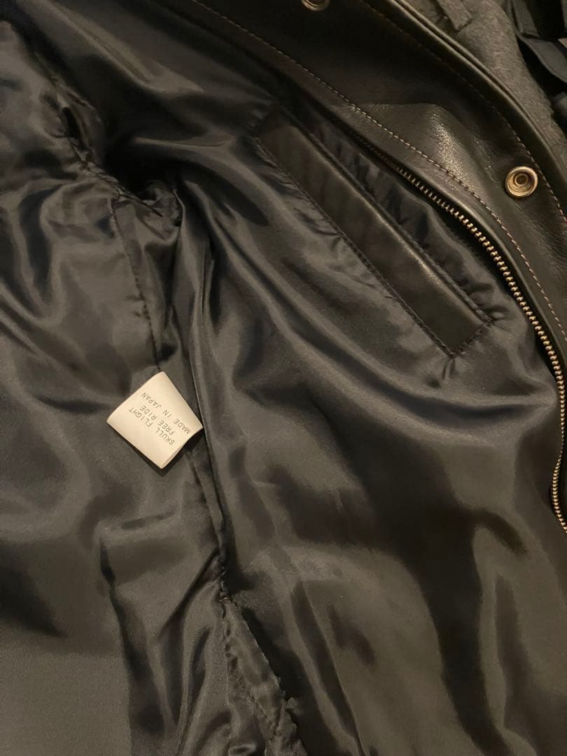 スカルフライト　レザージャケット 36