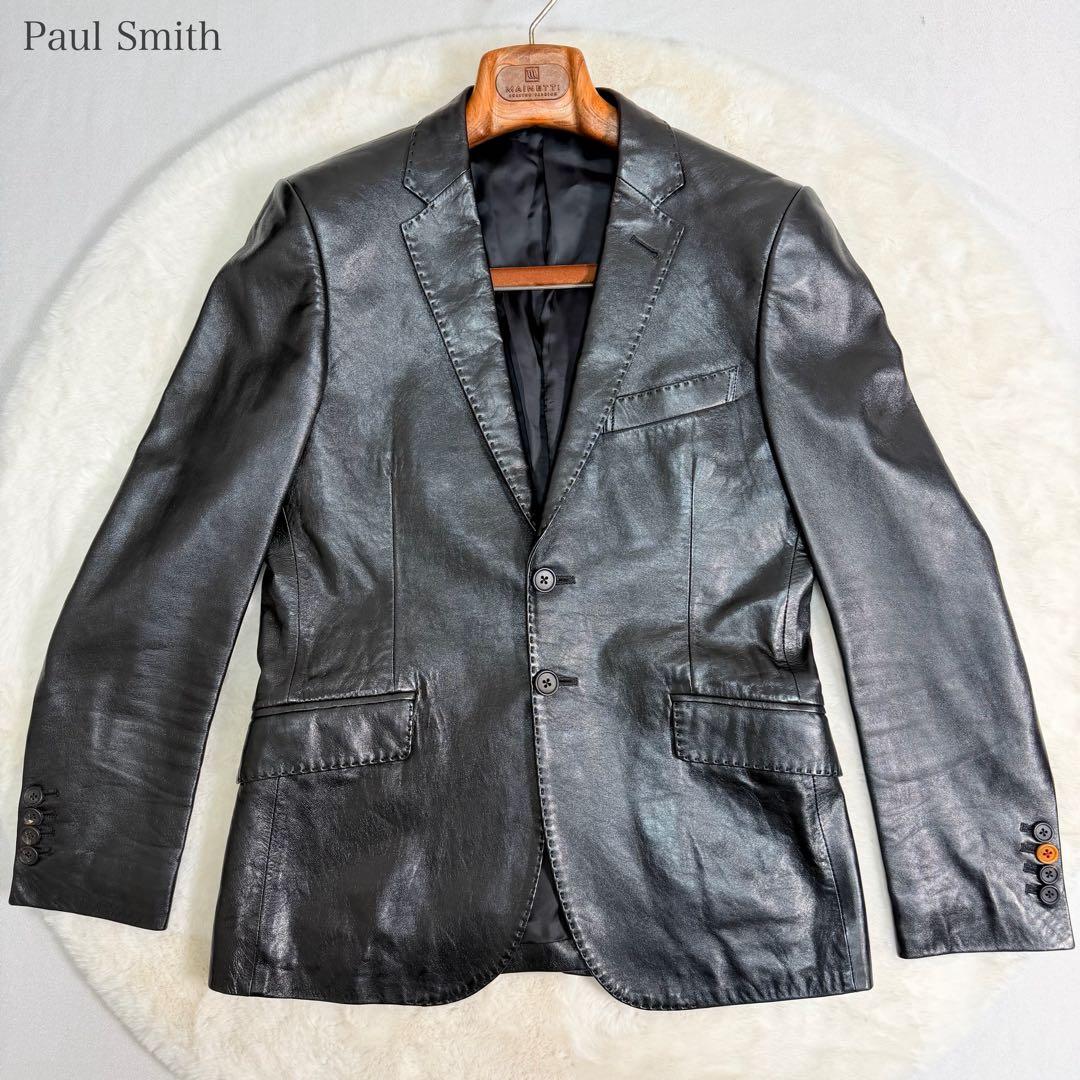 【美品】Paul Smith ポールスミス ラムレザージャケット 羊革
