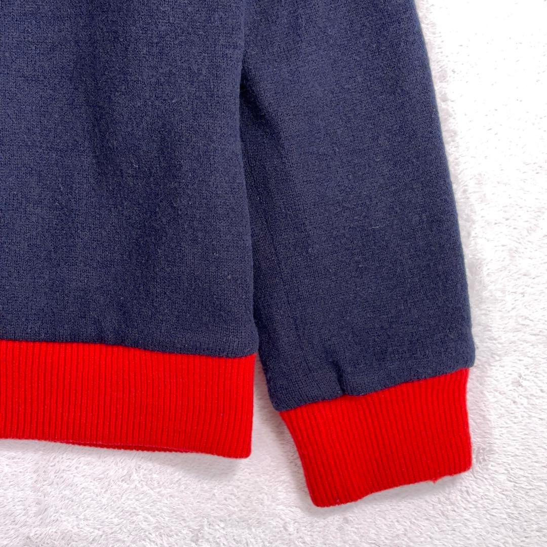 【パーリーゲイツ】ゴルフ ニットブルゾン ロゴ編み込み 裏地メッシュ ウール 1