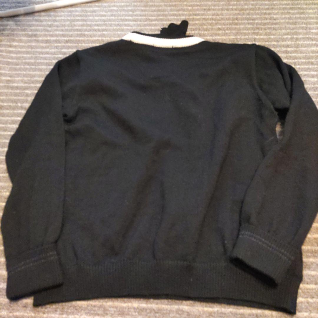 マンシングウェア　ニット　フリーサイズ　黒×オフホワイト　美品　裏地付
