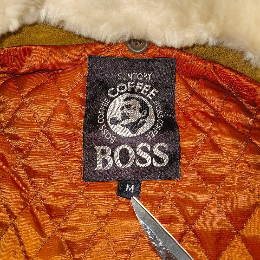 希少 本革 リアルレザー サントリー ボスジャン A-2 レザージャケット M