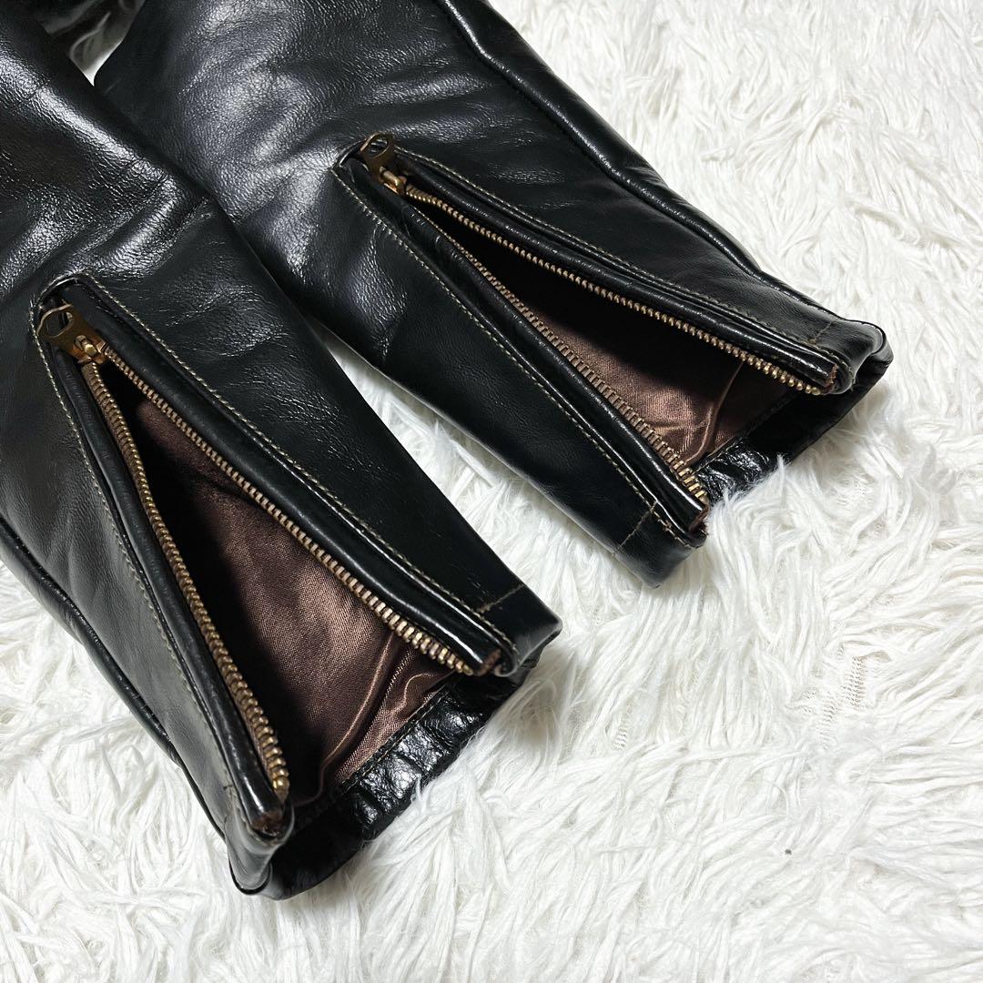 極美品 トイズマッコイ レザージャケット ホースハイド 馬革 シングルライダース