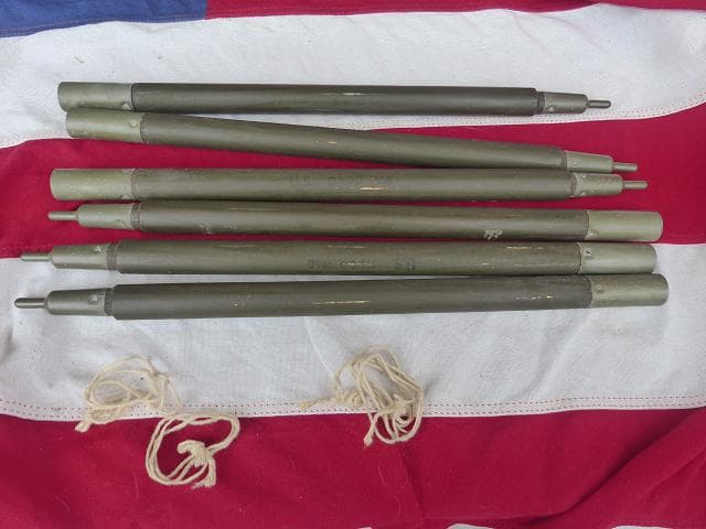 1968” 米軍実物 ナム戦 デッド!　テントポール　6本セット 軍幕 313