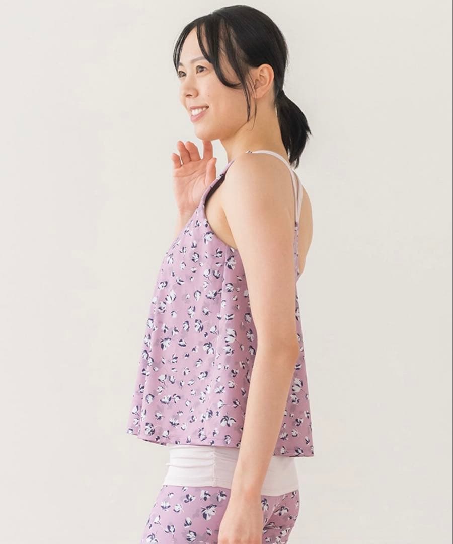 ✴︎新品✴︎ SUKALA フラワープリントカバータンクトップ Ｌ