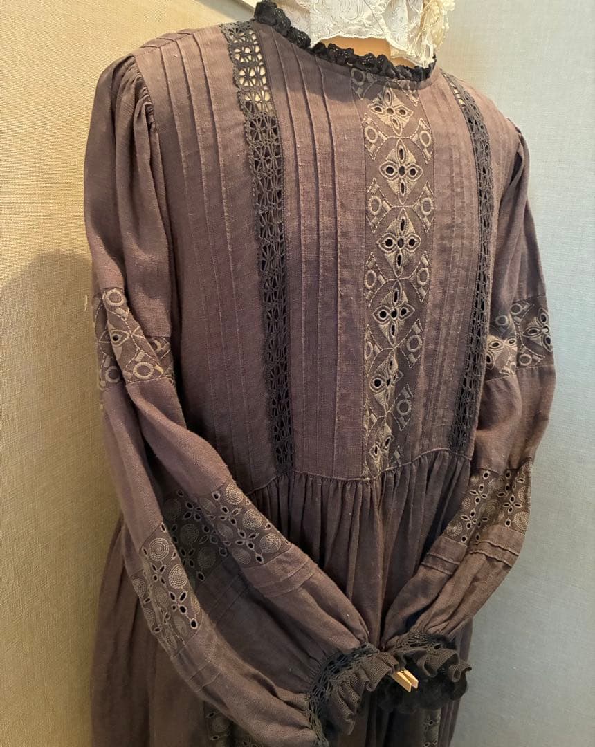 【美品】ツハルバイサマンサモスモス リネンレースワンピース