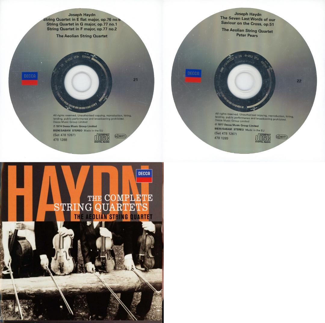 ハイドン弦楽四重奏曲全集 エオリアン四重奏団 22枚組