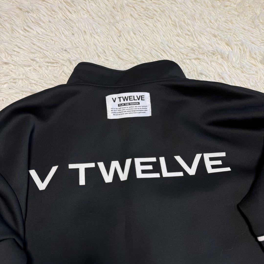 【V12】極美品 ジップジャケット ブラック Mサイズ メンズ ビックロゴ