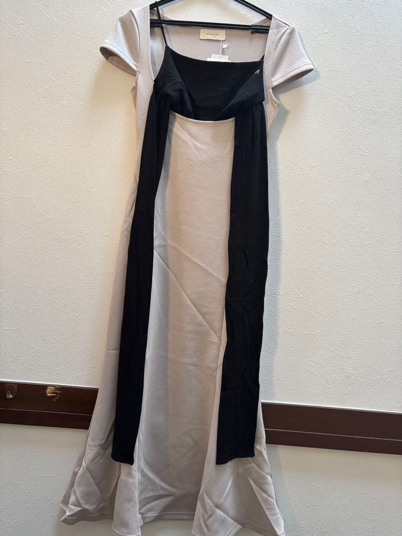ANDMARY Lady like long dress ベージュ