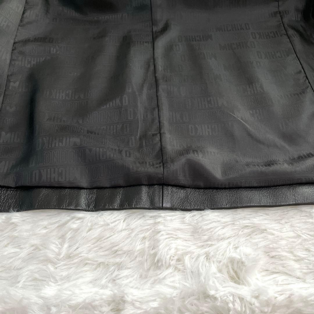 【美品 マオカラー】ミチコロンドン ラムレザー ジャケット 本革 メンズ y2k