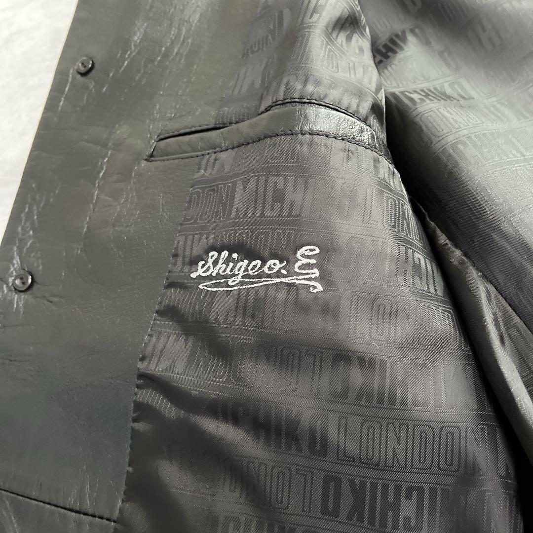 【美品 マオカラー】ミチコロンドン ラムレザー ジャケット 本革 メンズ y2k