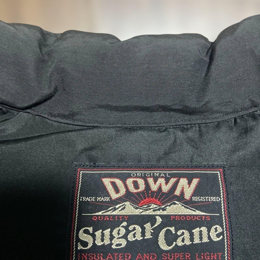 【SUGAR CANE】ダウンベスト シュガーケーン レザー ロクヨンクロス 黒