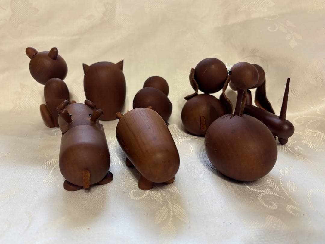 千趣会 ロイヤルペット 木製 16体 ヴィンテージ 置物 インテリア　北欧