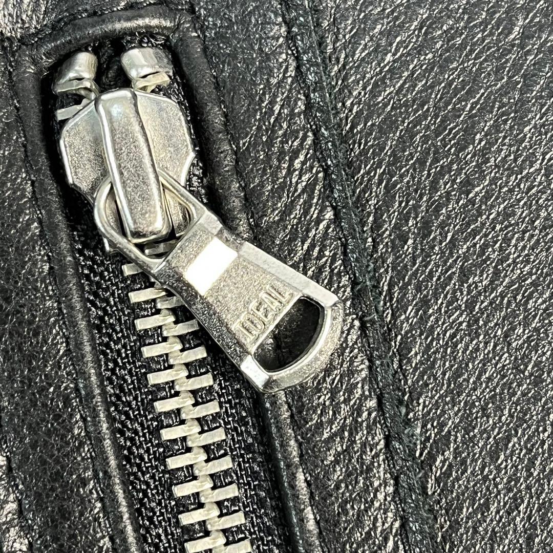 nano universe LIBRARY レザージャケット　牛革　ナイロン