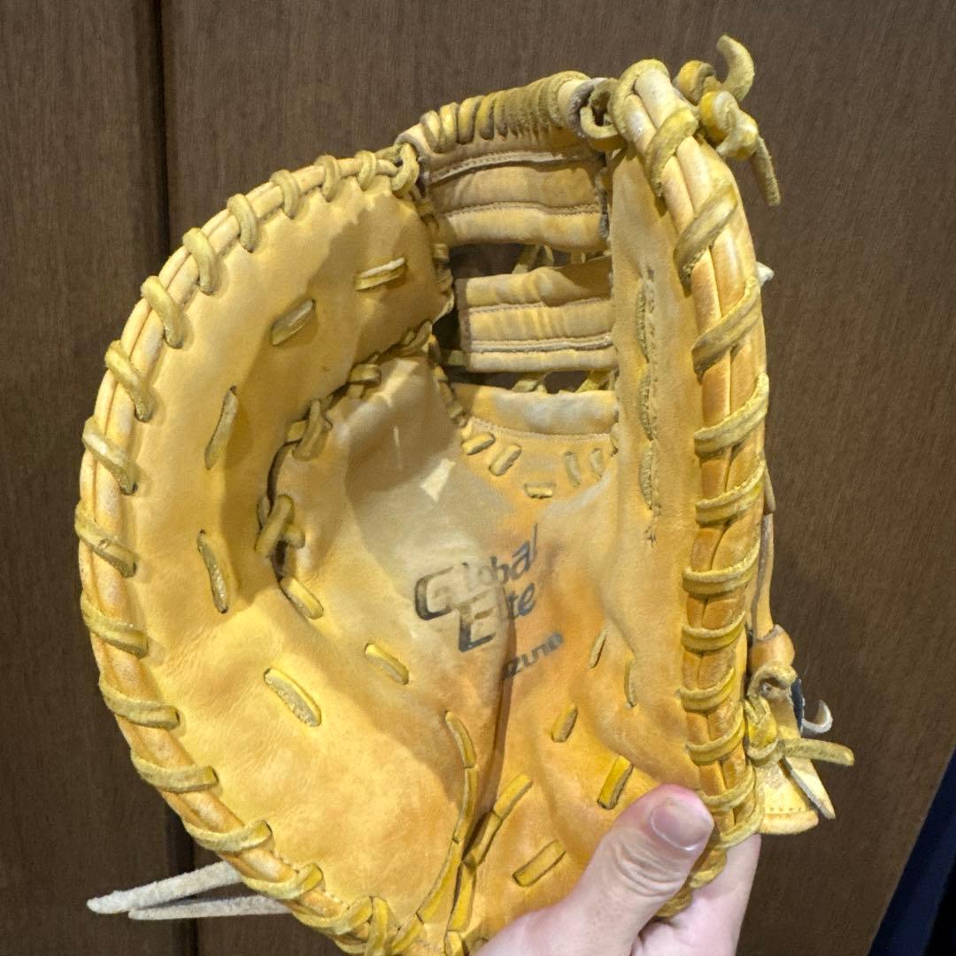 Global Elite 軟式ファーストミットイエロー 少年野球用 左利き