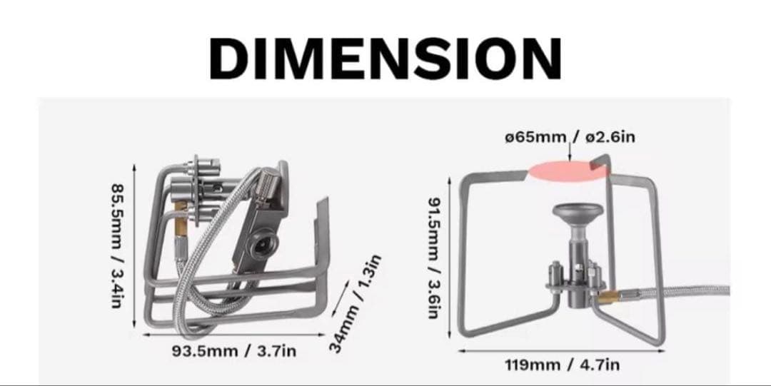 シングルパーナーコンロ　ファイアメープル チタンバーナー 超軽量 風防付き　新品