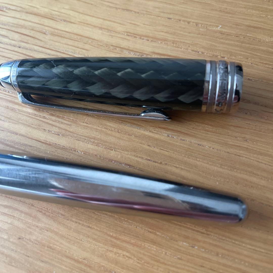 モンブラン　マイスターシュテック　ローラーボールペン　カーボンスチール