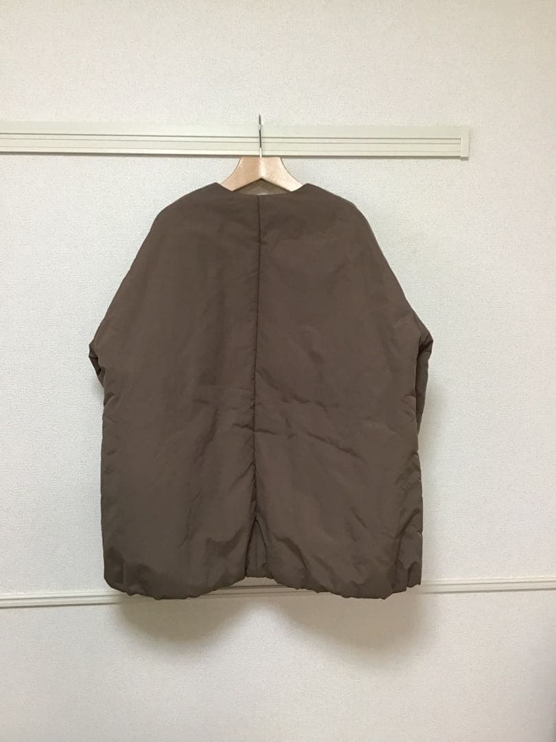 nop de nod ノップドゥノッド ノーカラー中綿ショートコートモカ 新品