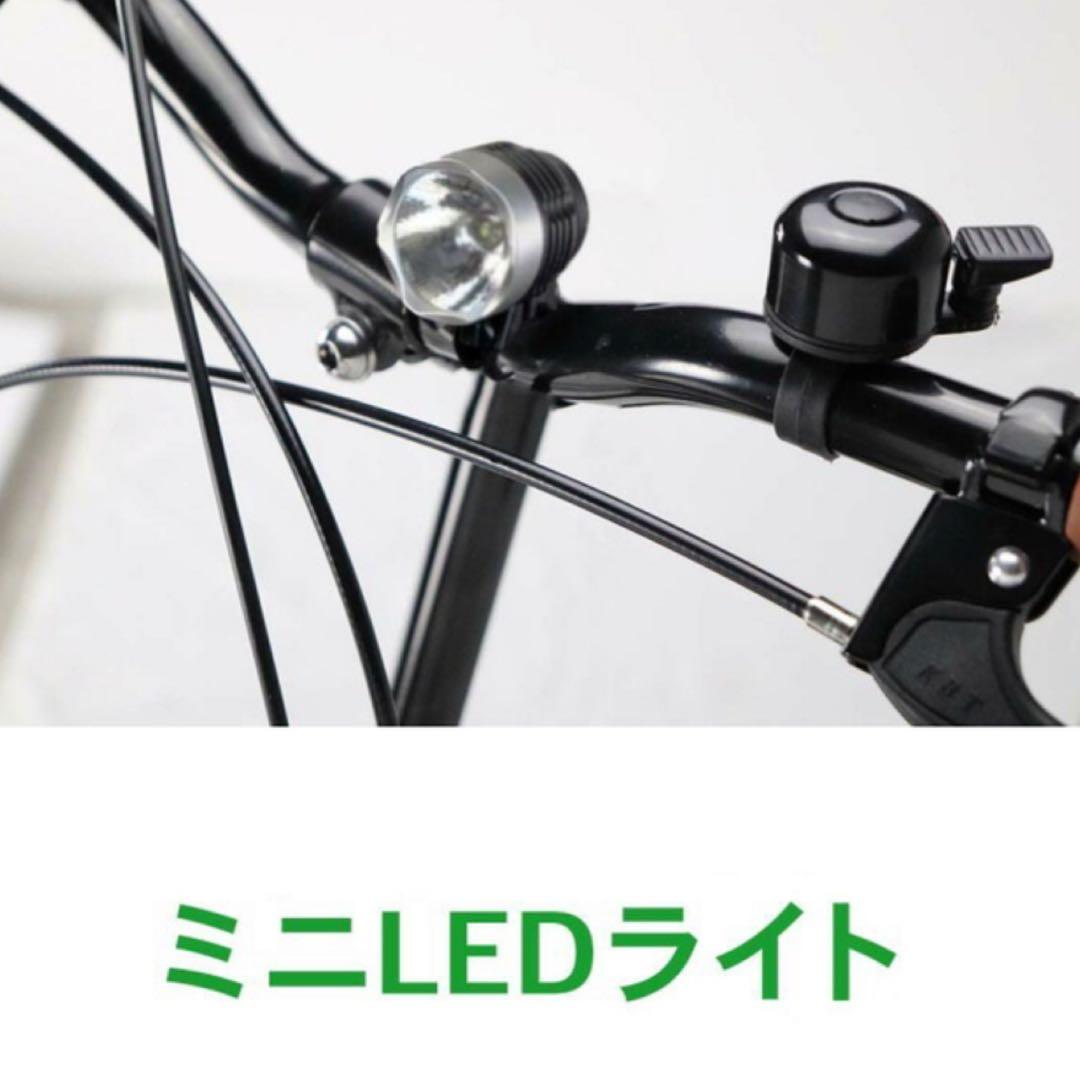 ホワイト　新品　20インチ 折りたたみ 自転車 シマノ 6段変速 鍵 カゴ