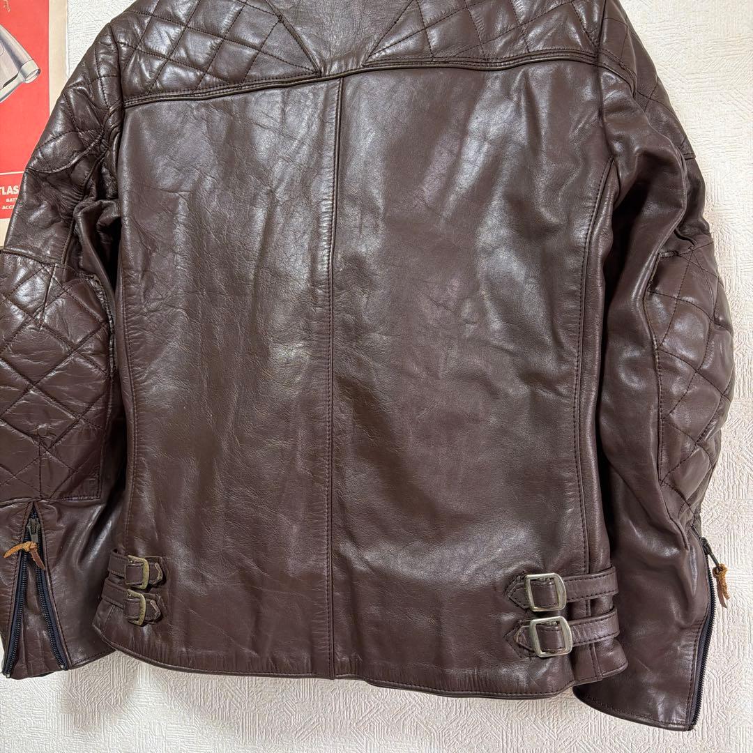ロ*ボ様 極上　希少　70〜80s スーパーモンザ　ルイスレザー　ブラウン　38