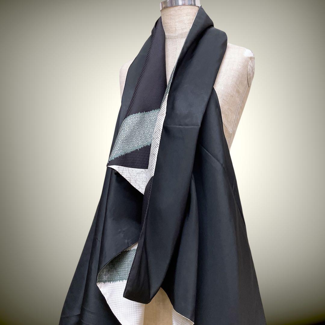 スクエア変型ジレ 着物リメイク リバーシブル フリーサイズ J71227