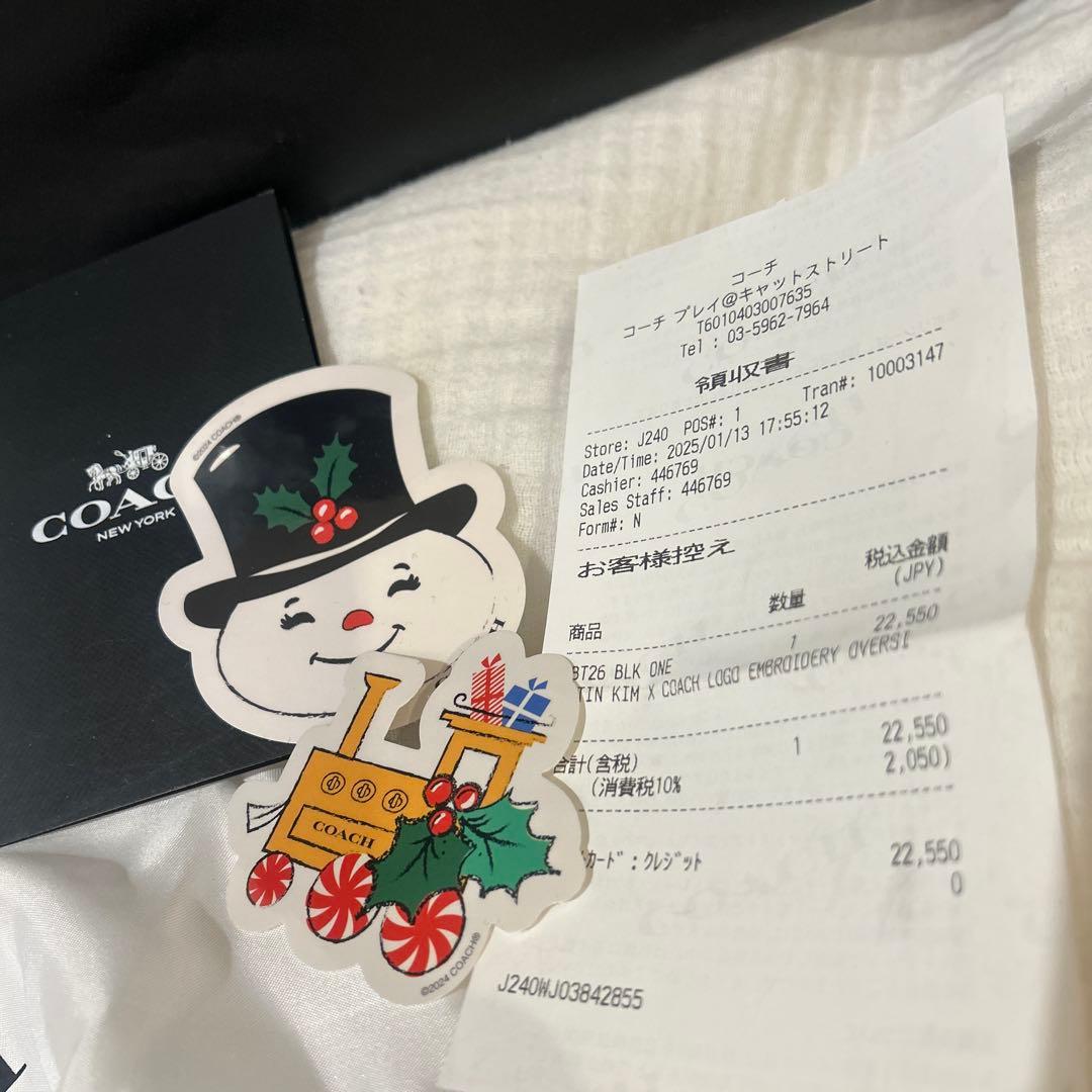 COACH MATIN KIM ブラック オーバーサイズ パーカーユニセックス