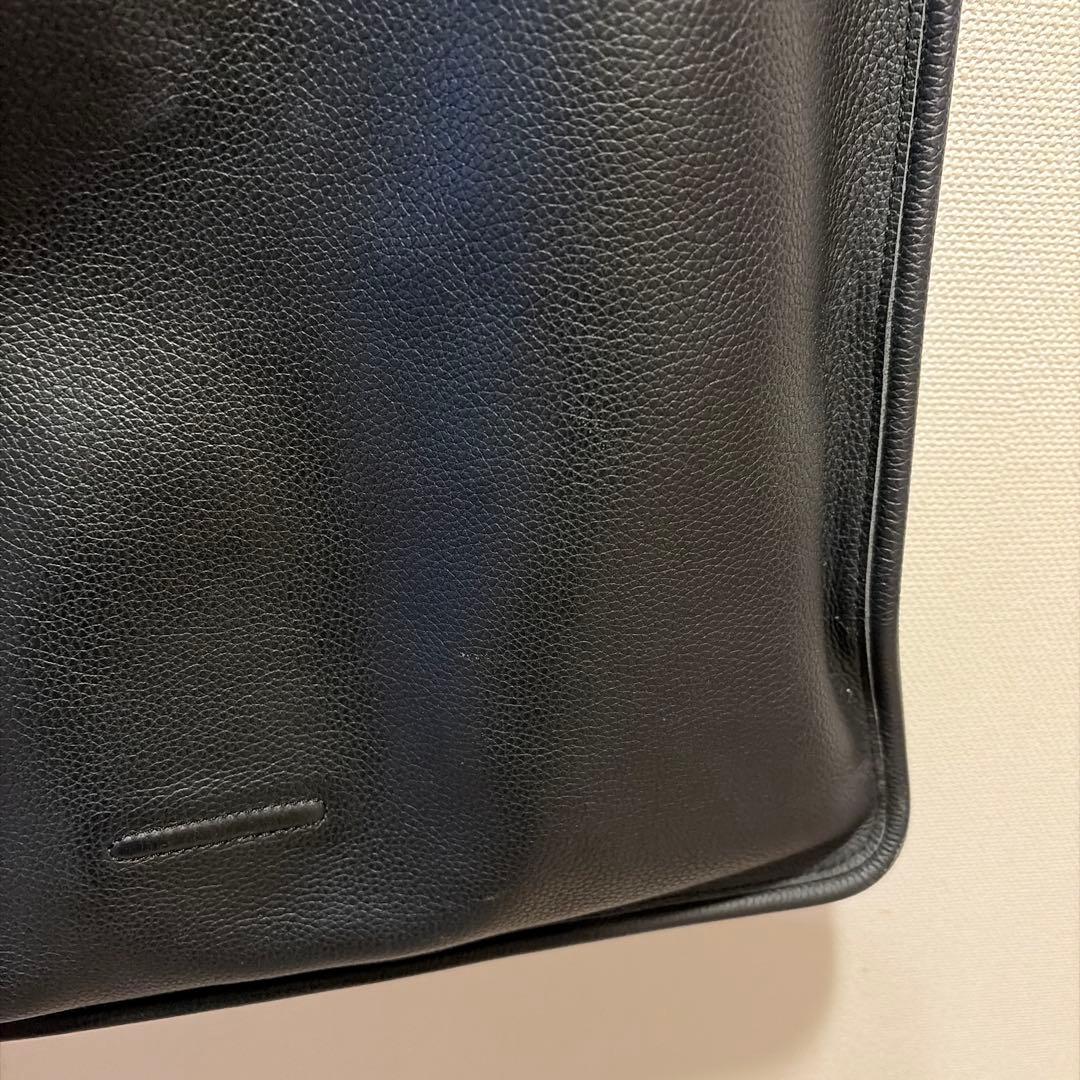 objcts.io ウォッシャブルレザートートバッグ 黒