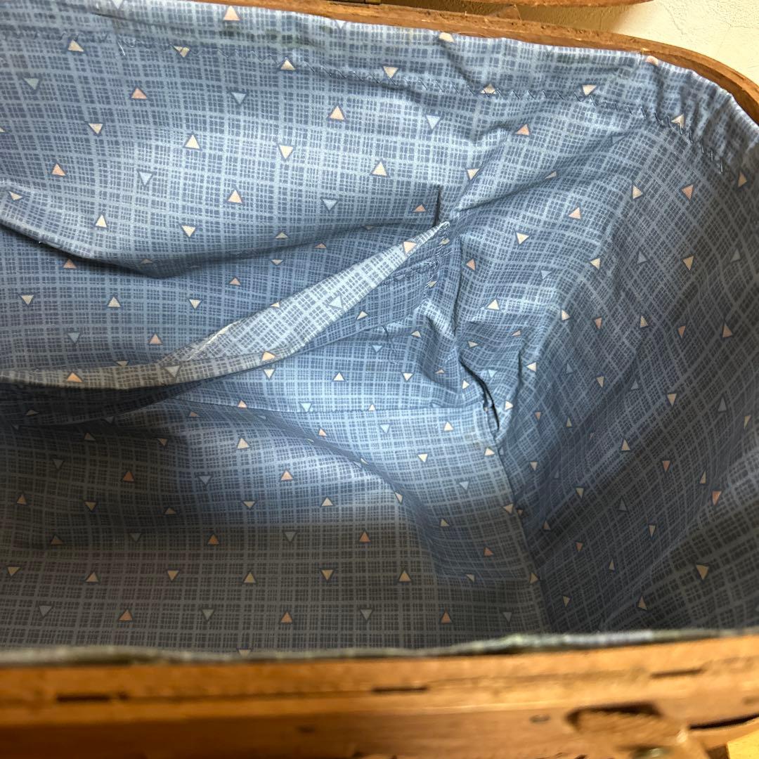 ウッド製　バスケットビル　蓋付き　バーモント　バスケット　ピクニック