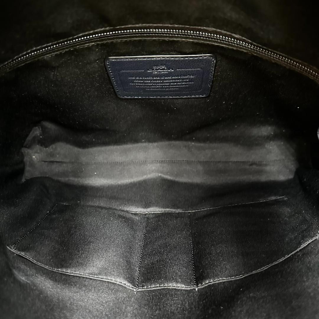 COACH コーチ チャールズ フォールドオーバー 2way トートバッグ 濃紺