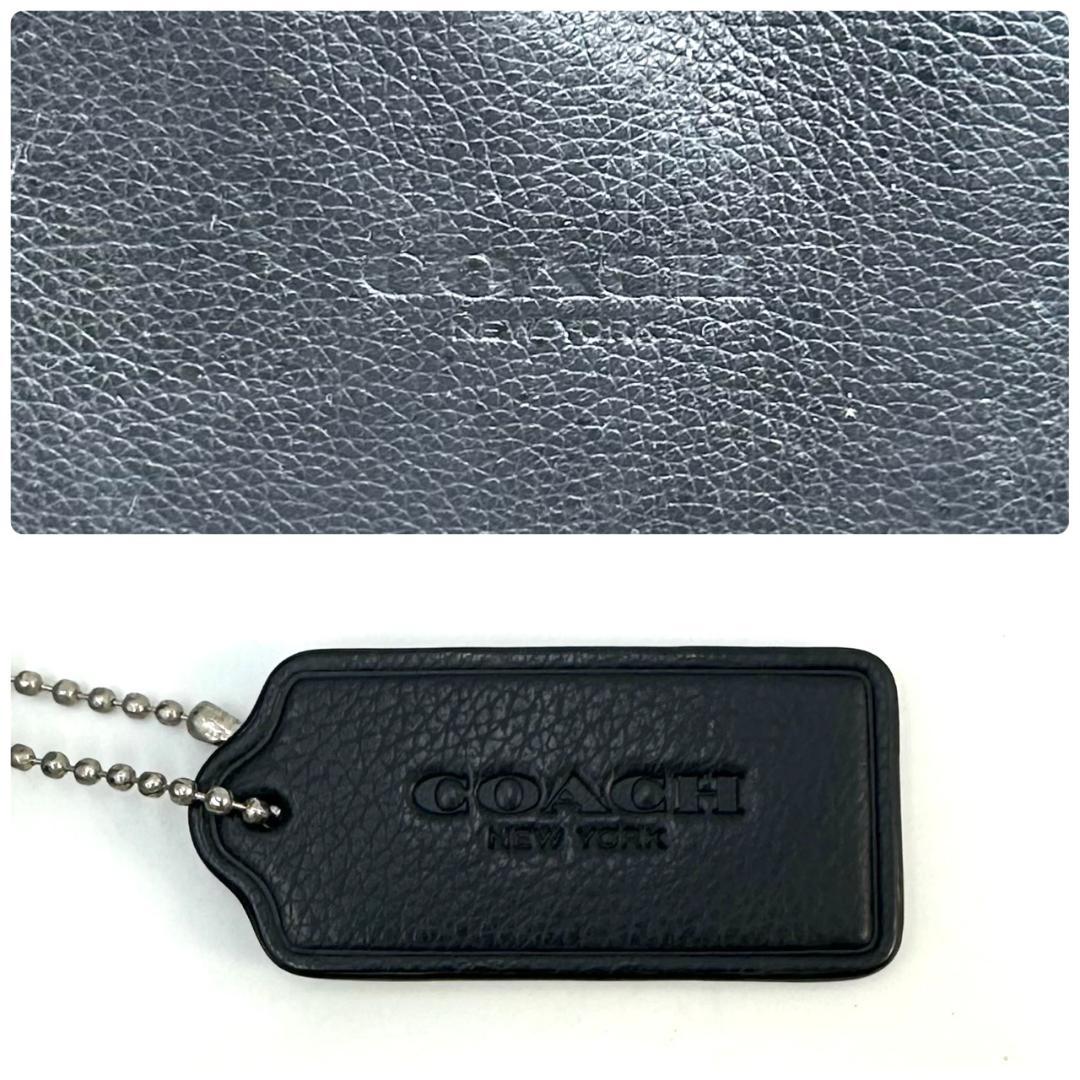 COACH コーチ チャールズ フォールドオーバー 2way トートバッグ 濃紺